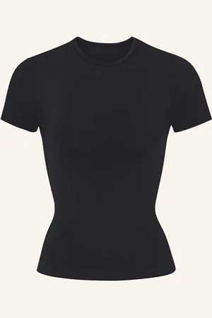 SKIMS Lounge-Shirt Soft Smoothing Seamless schwarz