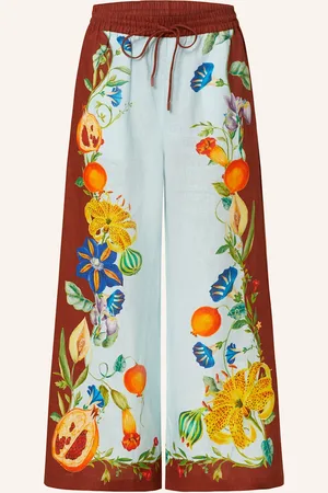 ALÉMAIS Alémais Marlenehose Aus Leinen blau