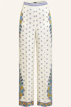 Etro Marlenehose Mit Seide weiss
