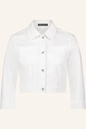 Betty Barclay Cropped-Jeansjacke Mit 3/4-Arm weiss