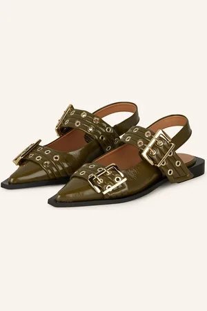 Ganni Slingballerinas gruen