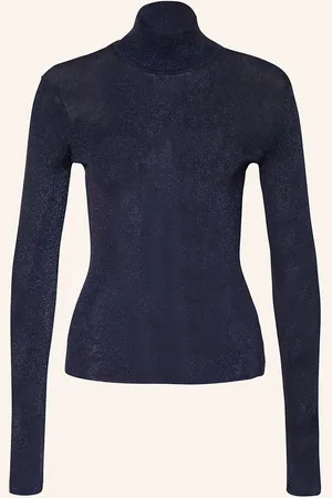 Self-Portrait Longsleeve Mit Glitzrergarn blau