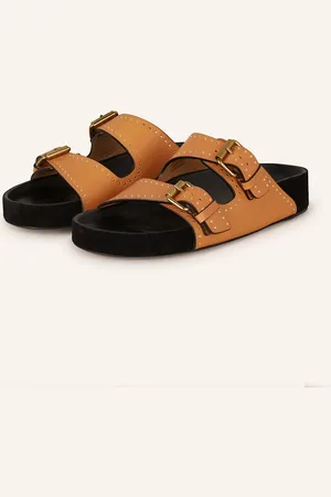 Isabel Marant Pantoletten Lennyo Mit Nieten beige
