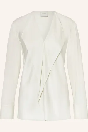 Calvin Klein Blusenshirt Aus Satin weiss