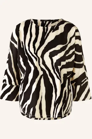 Oui Shirt Mit 3/4-Arm schwarz