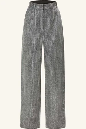 Y.A.S Hose Mit Glitzergarn silber