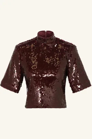 By Malina T-Shirt Linn Mit Pailletten rot