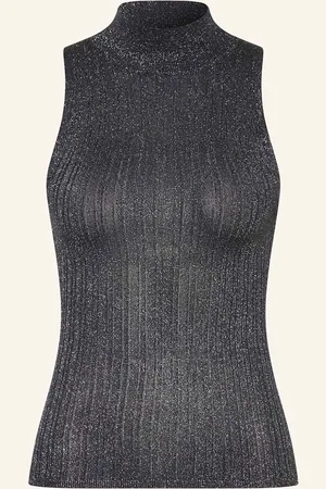 Ivy & Oak Top Finja Aus Glitzergarn blau