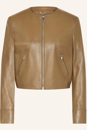 HUGO BOSS Lederjacke Sadenita beige