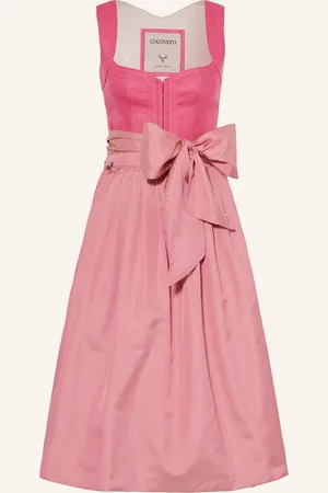 CocoVero Dirndl Nellie Mit Leinen pink