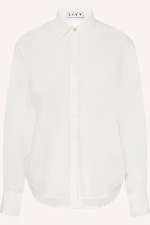 Livy Lounge-Shirt Romy Aus Seide Mit Cut-Out weiss