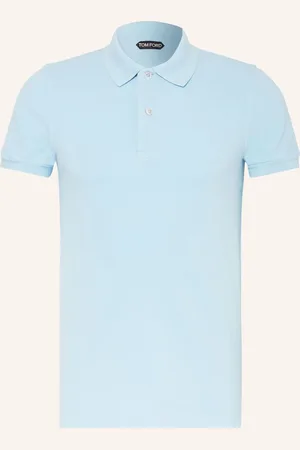 Tom Ford Piqué-Poloshirt blau