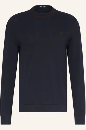 Fred Perry Longsleeve Aus Piqué blau