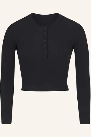 SKIMS Lounge-Shirt Cotton Rib schwarz