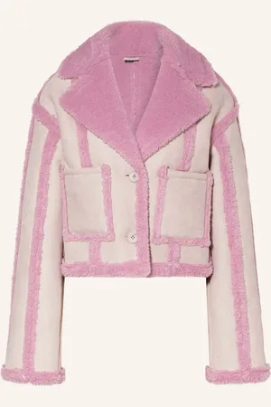 OW Jacke Berlin In Lederoptik Mit Kunstfell lila