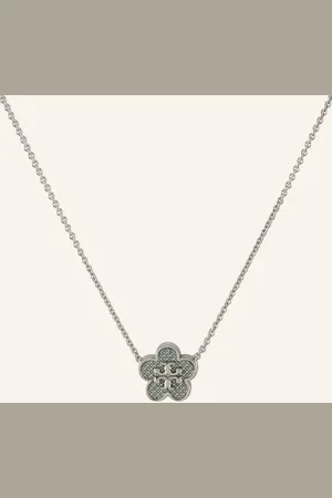 Tory Burch Halskette Guilloche blau