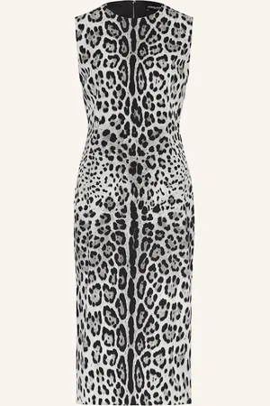 Dolce & Gabbana Etuikleid Aus Seide grau