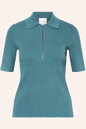Calvin Klein Strick-Poloshirt gruen