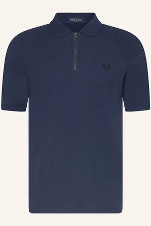 Fred Perry Piqué-Poloshirt blau