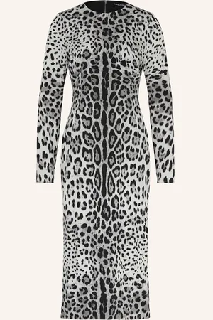 Dolce & Gabbana Etuikleid Aus Seide grau