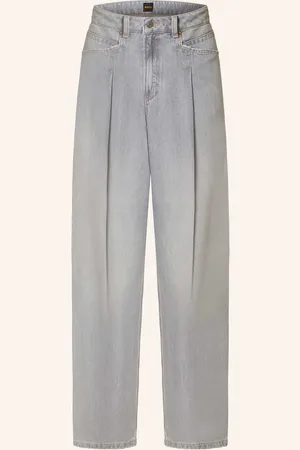 HUGO BOSS Straight Jeans Slouchy grau
