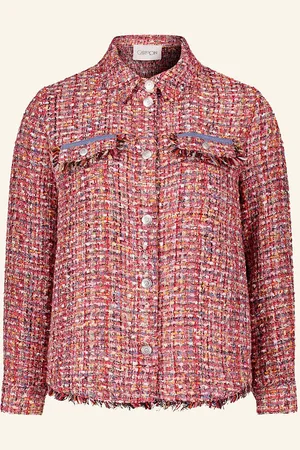 Cartoon Bouclé-Blazer rosa