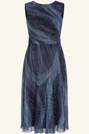 Swing Cocktailkleid Mit Glitzergarn blau