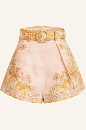 ZIMMERMANN Leinenshorts Acacia rosa