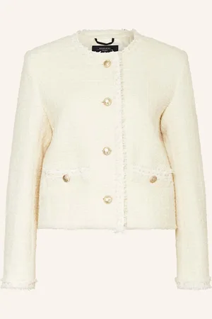 Max Mara Bouclé-Jacke Balia weiss