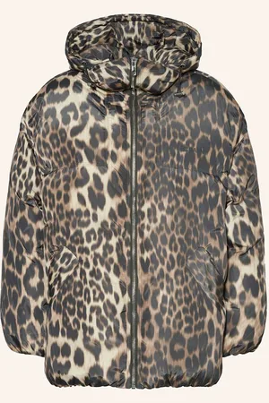 Ganni Daunenjacke Mit Abnehmbarer Kapuze beige