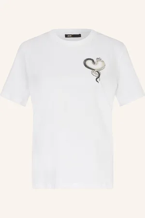 Maje T-Shirt Mit Schmucksteinen schwarz