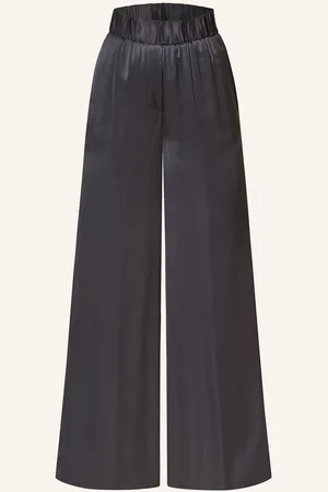 PESERICO SIGN Marlenehose Aus Satin blau