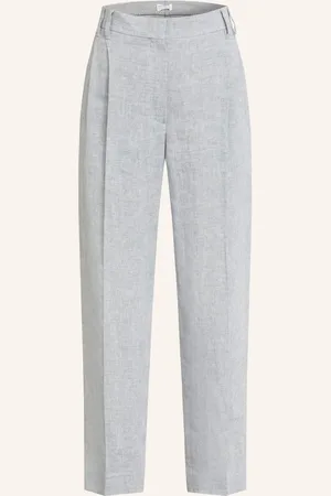 Brunello Cucinelli Leinenhose Mit Glitzergarn grau