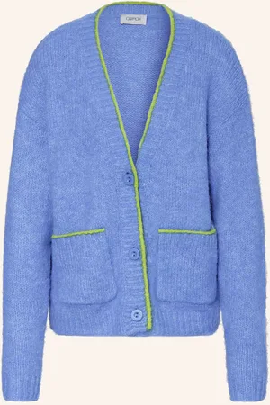 Cartoon Strickjacke blau