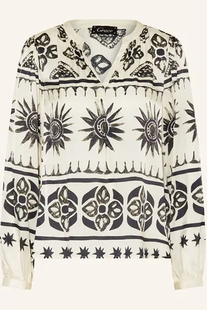 Grace Blusenshirt Mit Seide weiss
