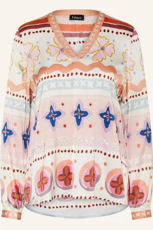 Grace Blusenshirt Aus Satin Mit Schmucksteinen rosa