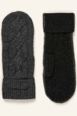 Ganni Fäustlinge Mit Cashmere grau