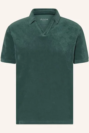 Juvia Frottee-Poloshirt gruen