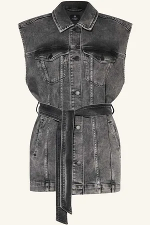 AG Jeans Weste In Jeansoptik schwarz