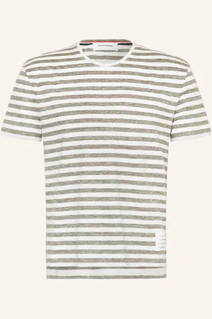 Thom Browne T-Shirt Aus Leinen grau