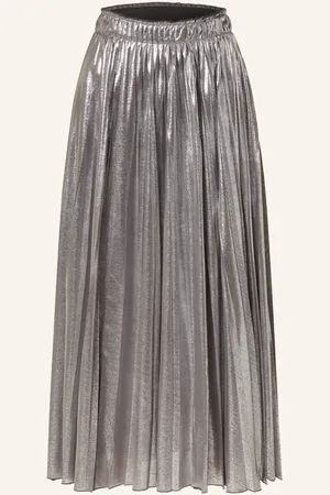 Max Mara Plisseerock Gamma grau