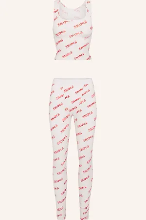 SKIMS Lounge-Set Cotton Rib rot