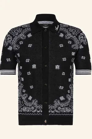 AMIRI Strickhemd Slim Fit schwarz