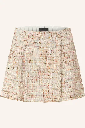 Liu Jo Bouclé-Skort Mit Glitzergarn beige