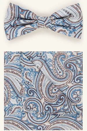 PAUL Set: Fliege Und Einstecktuch blau
