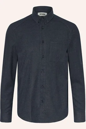 Drykorn Flanellhemd Liet Regular Fit blau