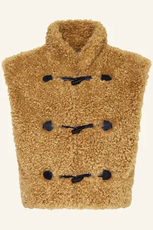 Marant Etoile Teddyfell-Weste Alisa braun