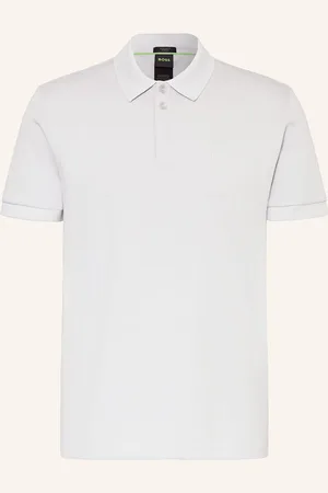 HUGO BOSS Jersey-Poloshirt Paddy Curved Regular Fit grau