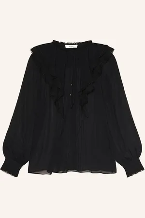 Chloé Seidenbluse Mit Volants Und Spitze