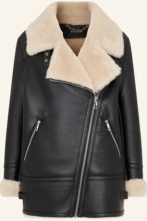 Whistles Jacke In Lederoptik Mit Kunstfell